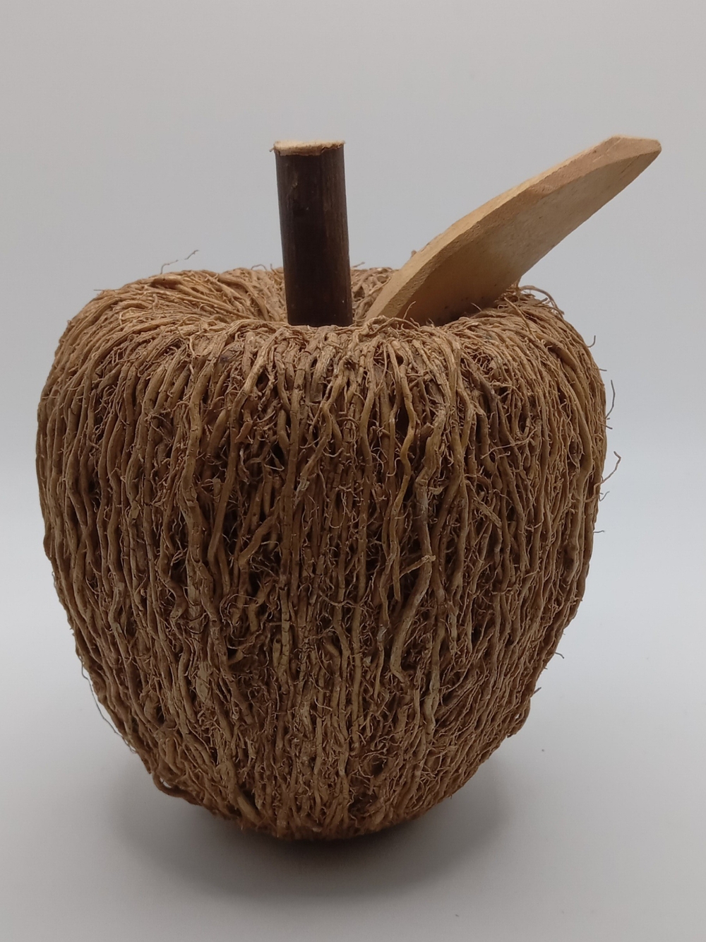 Natural Vine Fiber Decorative Apple - Brown